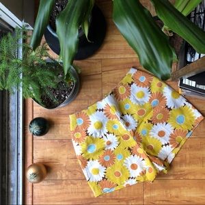 70s Retro Floral Shorts